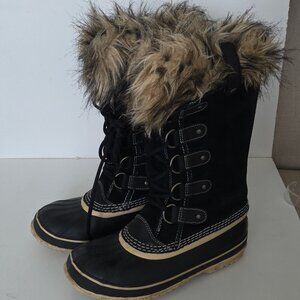 SOREL | womens Joan of Arctic Boot Waterproof Boots Black Suede Sz 7